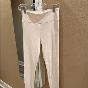 No Boundaries Ribbed Cream Leggings